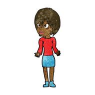 cartoon annoyed woman N125