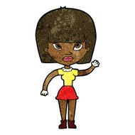 Cartoon Woman Waving N216