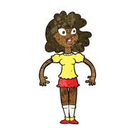 cartoon pretty girl with shocked expression N6