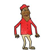 cartoon shocked man N90