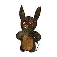 cartoon rabbit wearing spectacles N7