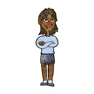 cartoon proud woman N17