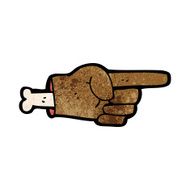 cartoon pointing severed hand symbol N3