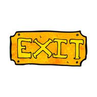cartoon exit sign N12