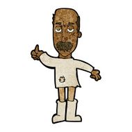 cartoon annoyed old man N43
