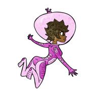 cartoon space woman N20