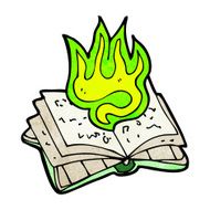 cartoon magic spell book N29