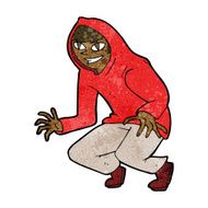 cartoon mischievous boy in hooded top N6