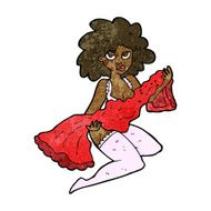 cartoon woman changing N7