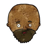 cartoon shocked man with beard N10