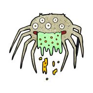 cartoon gross halloween spider N8