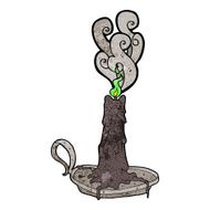 cartoon spooky magic candle N3