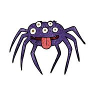 cartoon gross halloween spider N9