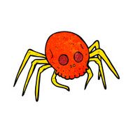 cartoon spooky halloween skull spider N6