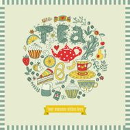 Vector illustration circle made of sweets