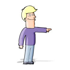 Cartoon Man Pointing N115