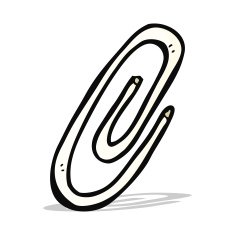 cartoon paperclip N10