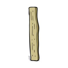 Cartoon Wood Post N6