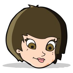 cartoon female face N69