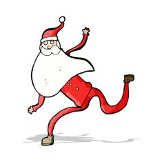 cartoon running santa N5