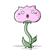 cartoon shocked flower N5