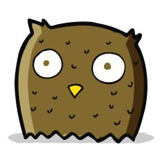 Cartoon Owl N109