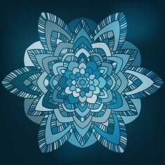 blue abstract flower