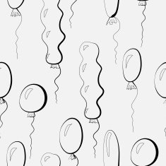 Seamless pattern with balloons N2