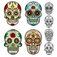 Day of the dead skulls free image download