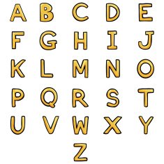 Vector Set of Letters Alphabet ABC N5