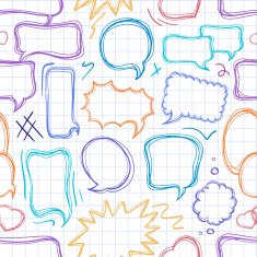 Speech bubbles seamless pattern