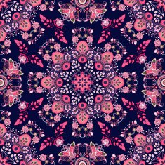 Ethnic floral seamless pattern N4