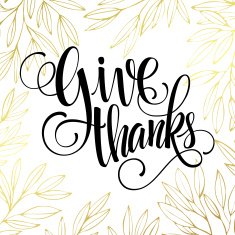 Thanksgiving - gold glittering lettering design Vector illustration N4