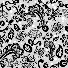 black-and-white doodle pattern N2