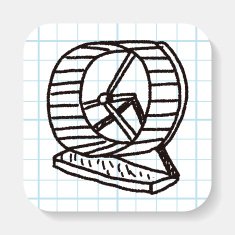 Pet exercise wheel doodle N4
