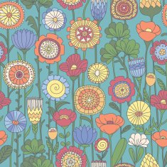 vector seamless color floral pattern N4