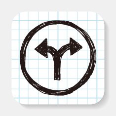 Fork sign doodle N12
