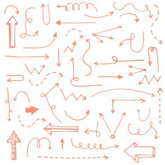 Perfect vintage hand drawn arrows made in vector
