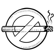 No smoking symbol vector sketch