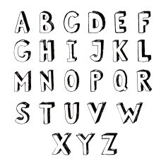Handmade typeface N2