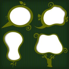 Set of vector eco bubbles