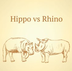 Sketch hippo vs rhino vector seamless pattern eps 10
