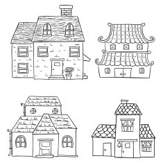 House collection in black and white N3