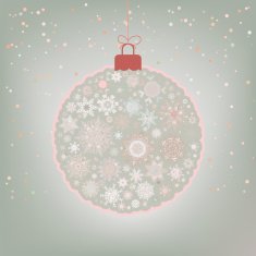 Beautiful Christmas ball card EPS 8