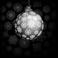 Vintage card with Christmas ball EPS8