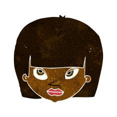 cartoon annoyed woman N96