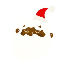 Cartoon Santa Claus Face N10