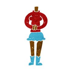 cartoon female body (add photos or mix and match cartoons) N119