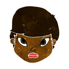 cartoon serious face N6