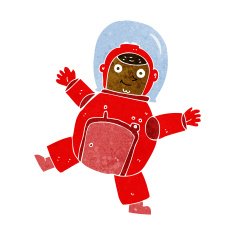Cartoon Astronaut N80